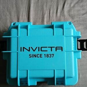 Invicta Mens Watch Turquoise Protective Carry Storage Case 3 Watch Case